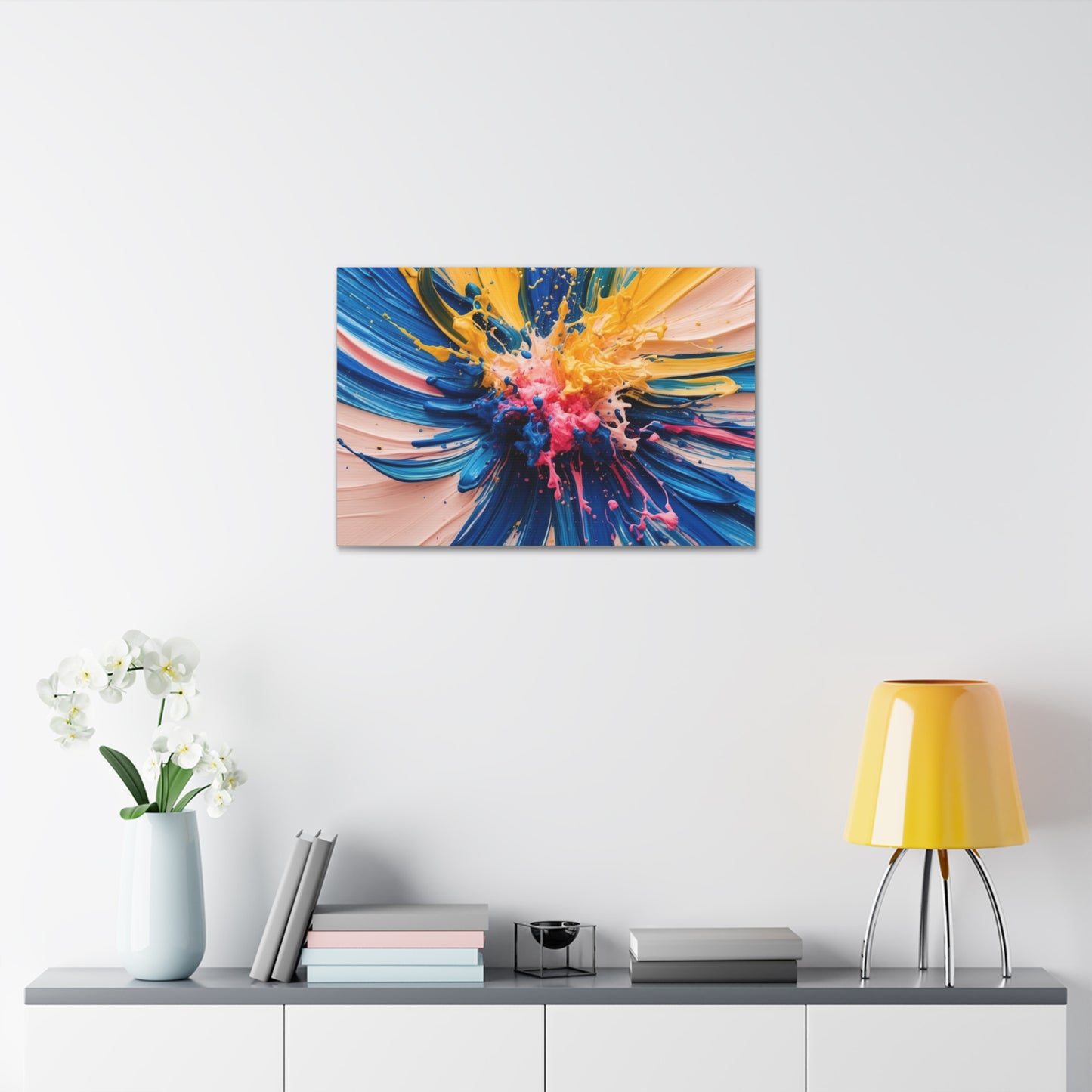 Vibrant Abstract Canvas Art - Color Explosion Wall Decor