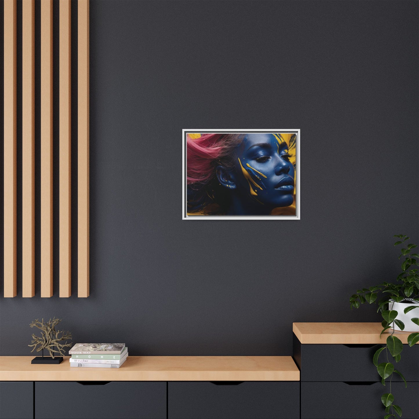 Vibrant Abstract Art Print - Multicolor Framed Canvas Wall Decor