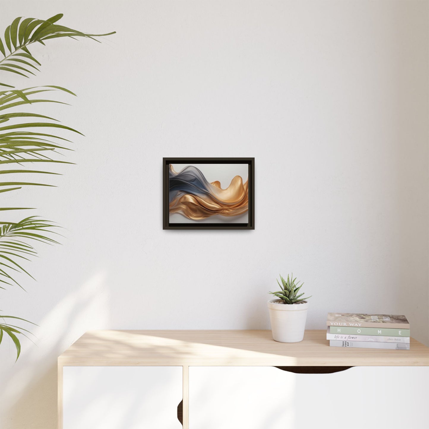 Abstract Matte Canvas Art Print - Framed Multi-color Wall Decor