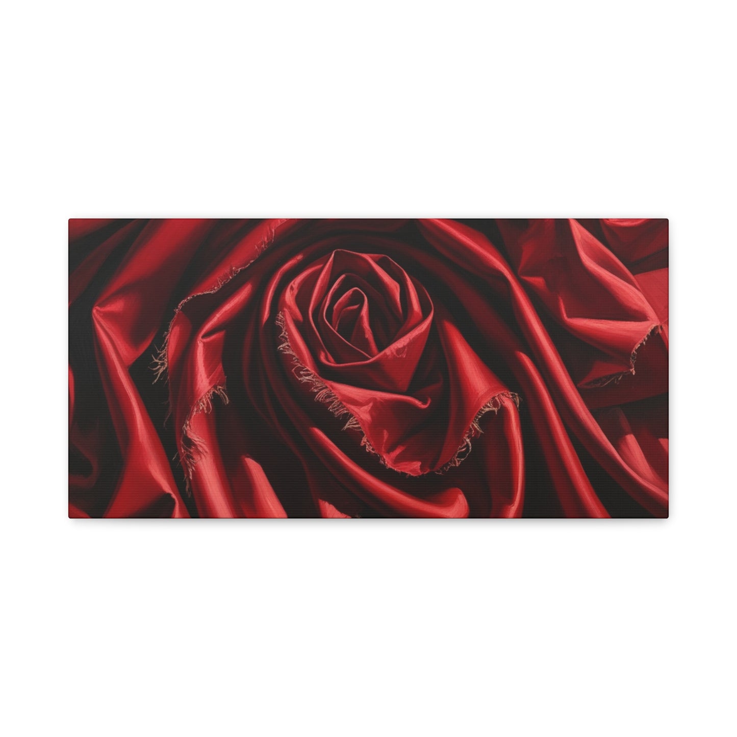 Elegant Red Rose Canvas Wall Art - Stretched Matte Decoration