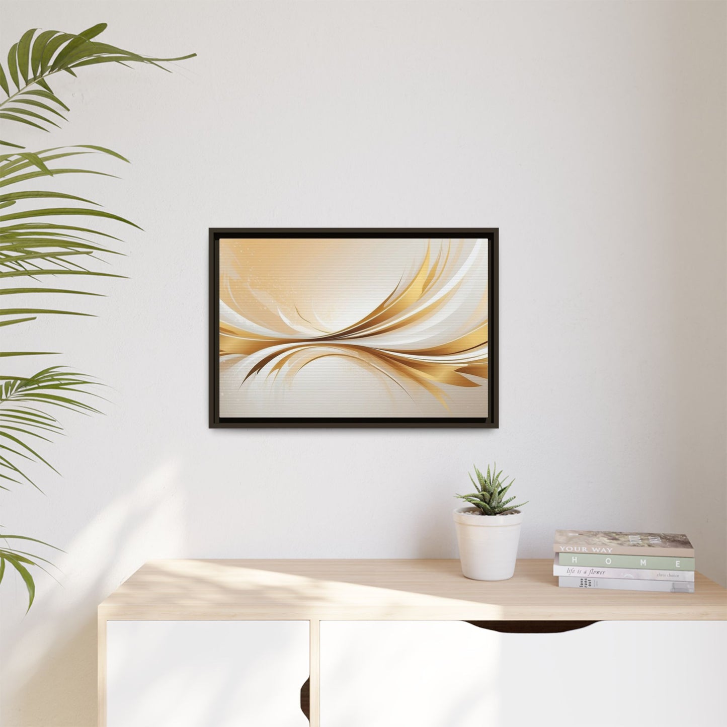 Modern Abstract Wall Art - Framed Matte Canvas Decor