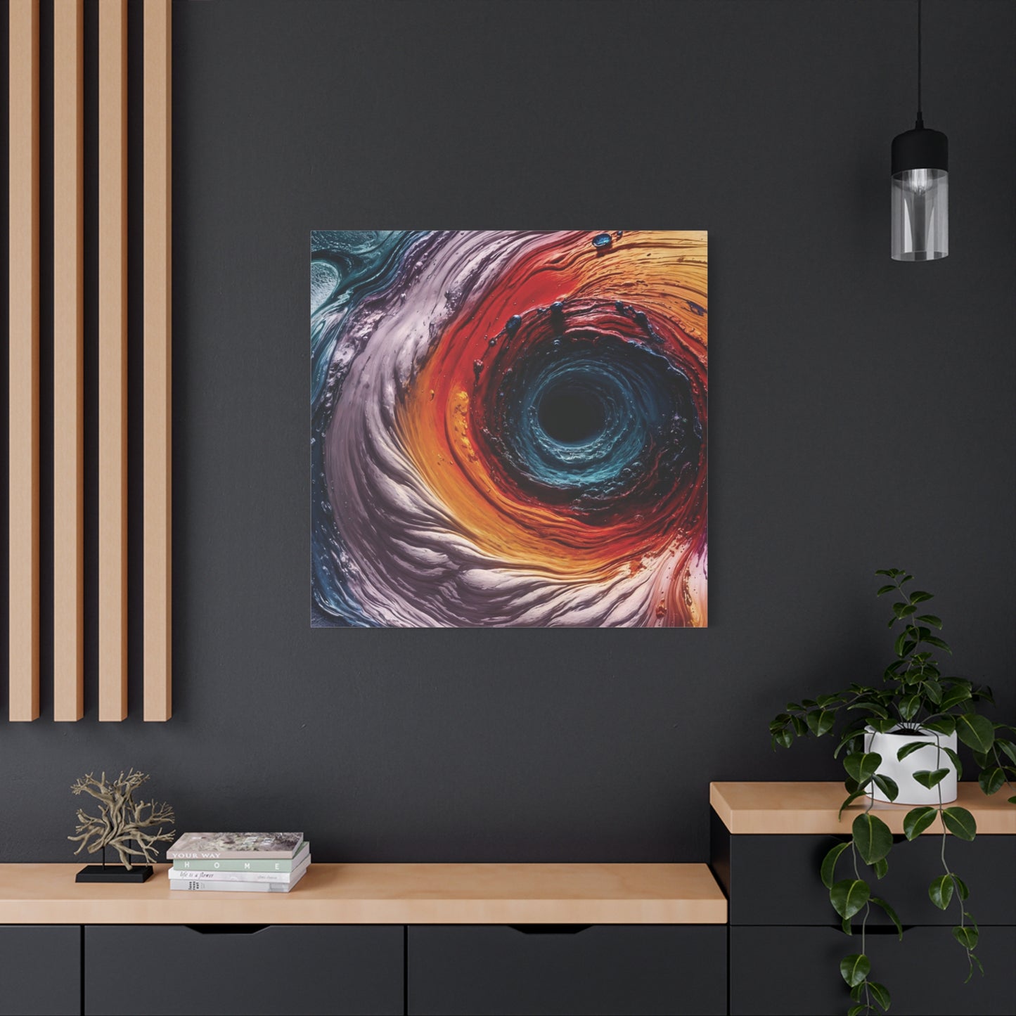 Vibrant Abstract Wall Art Canvas - Swirling Colors