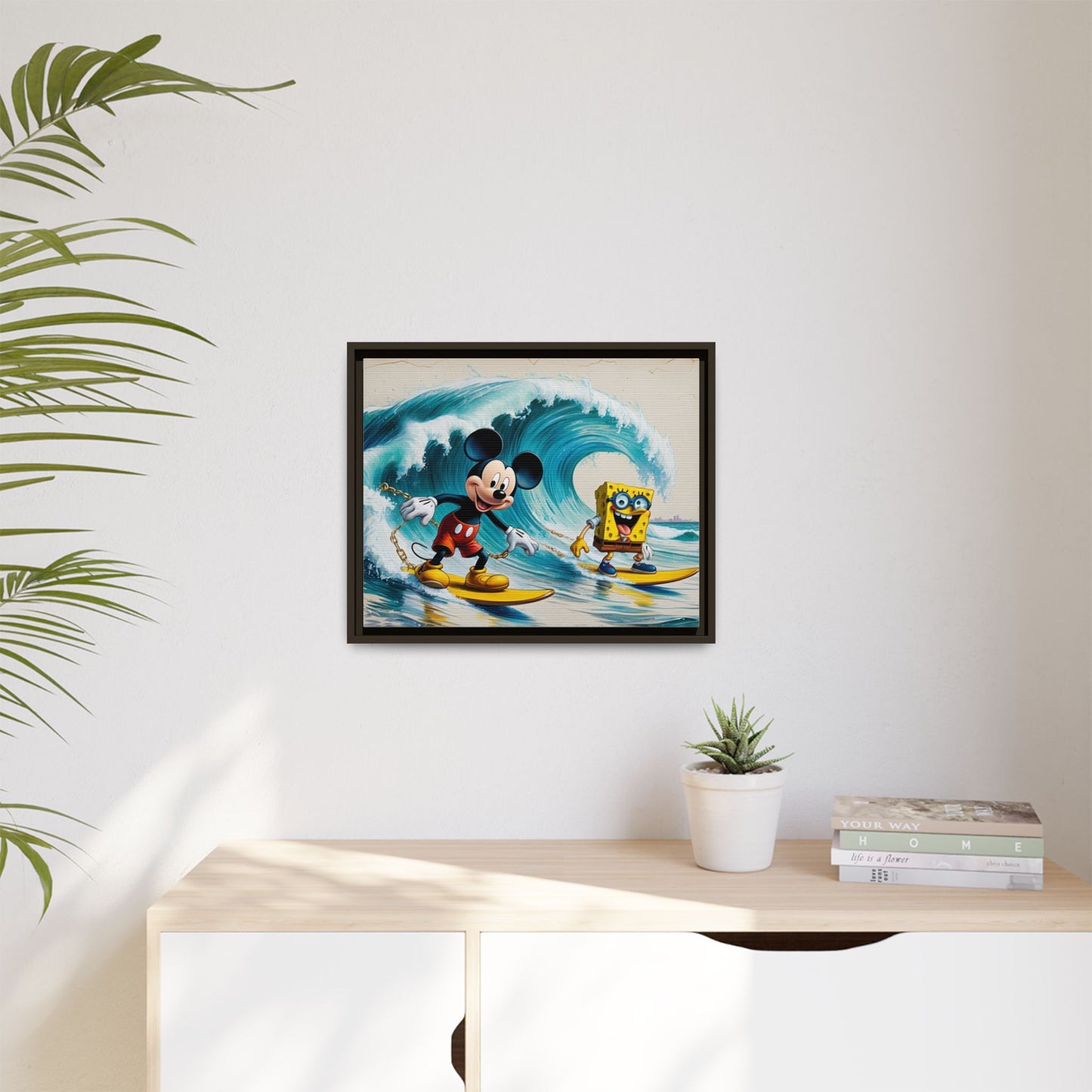 Vibrant Framed Art Print - Bold Floral Fantasy
