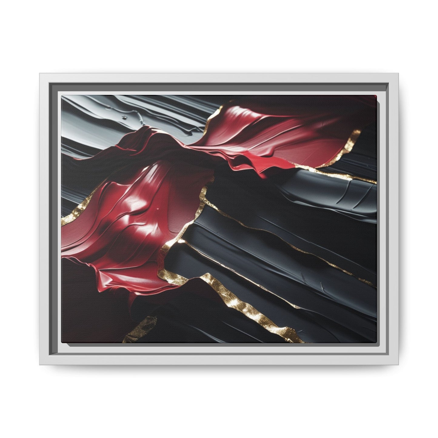 Elegant Abstract Framed Canvas Art - Multi-color Wall Decor