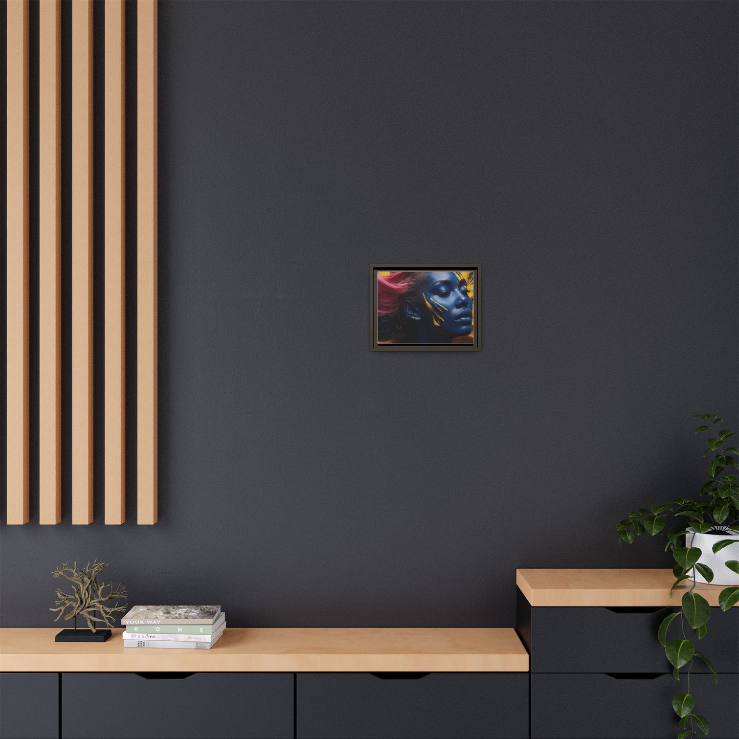Vibrant Abstract Art Print - Multicolor Framed Canvas Wall Decor