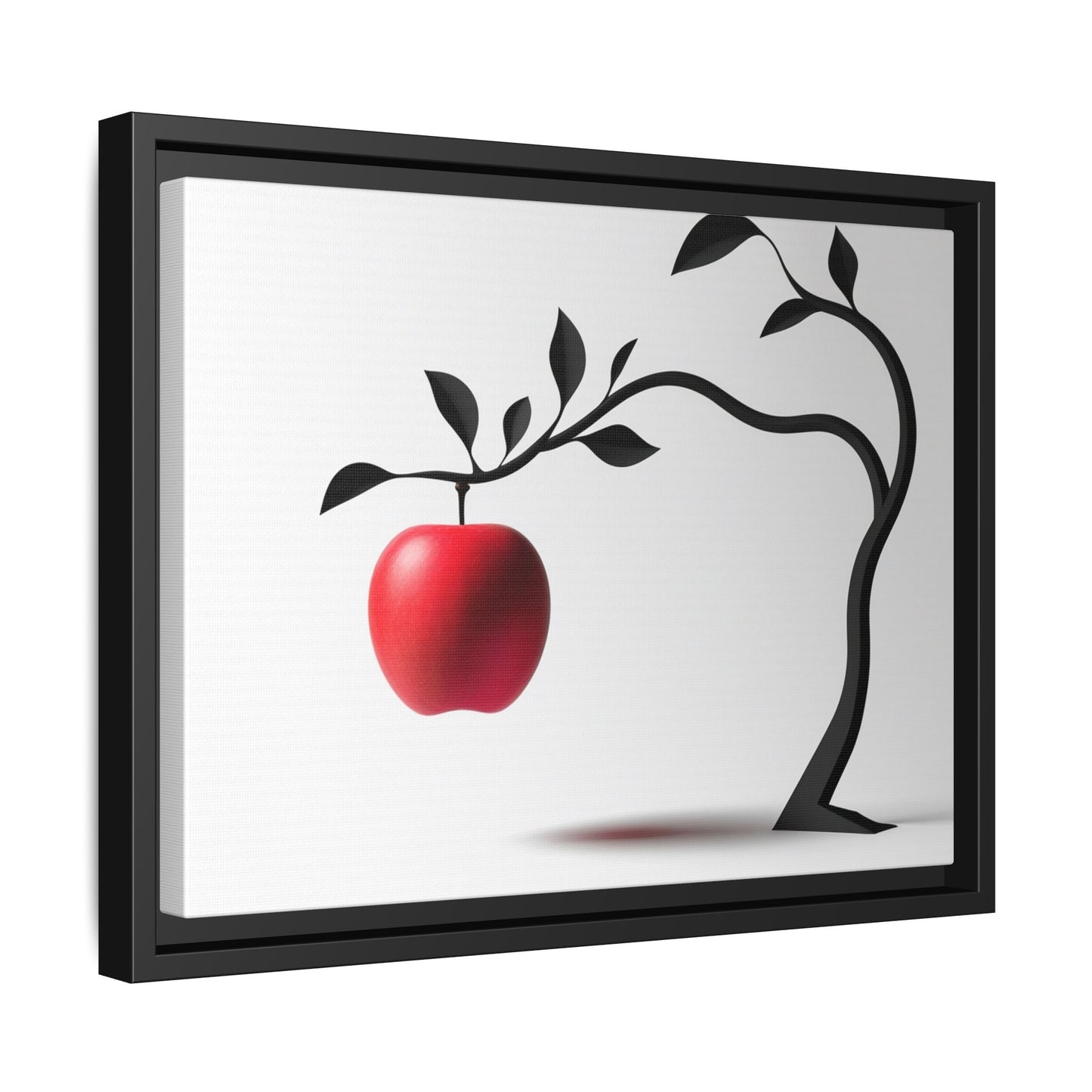 Modern Framed Canvas Art - Red Apple Tree Decor for Home & Office