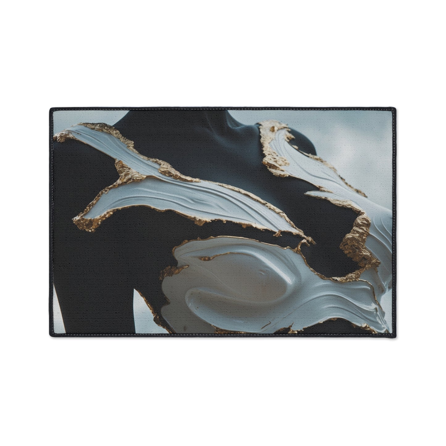 Artistic Heavy Duty Floor Mat - Elegant Abstract Design for Home Decor