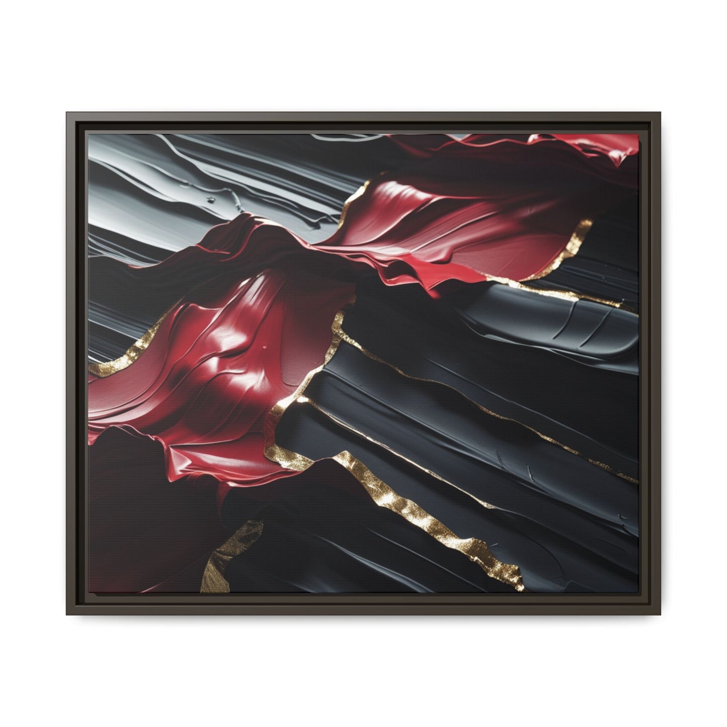 Elegant Abstract Framed Canvas Art - Multi-color Wall Decor