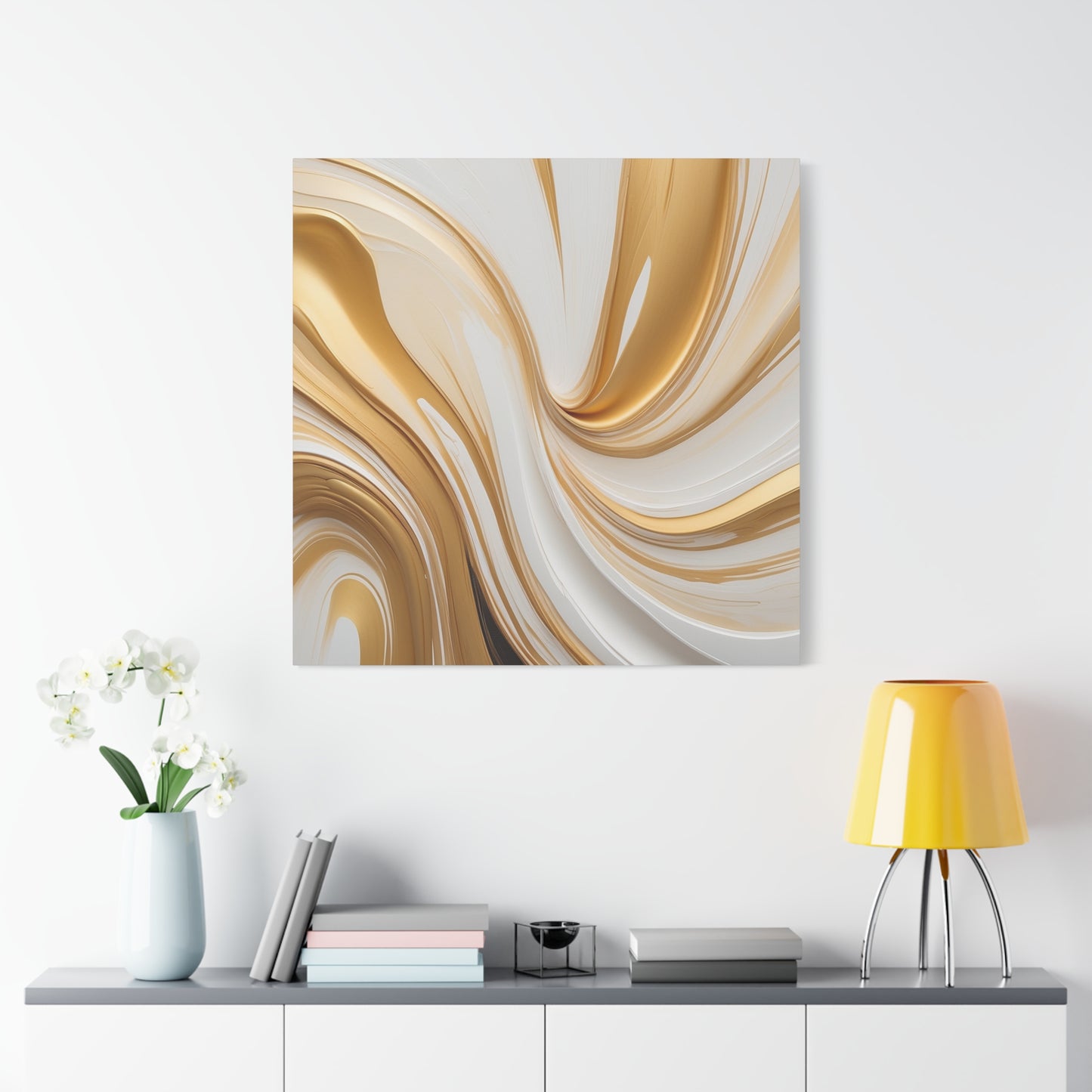 Gilded Currents – Luxe Abstract Fluid Canvas