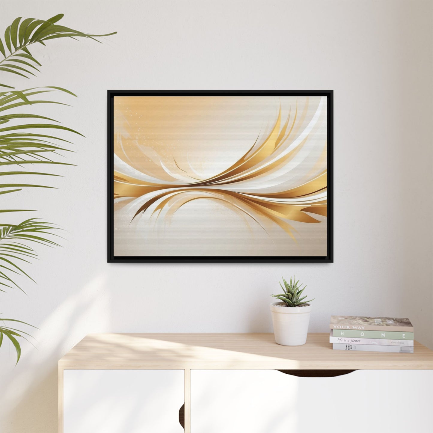 Modern Abstract Wall Art - Framed Matte Canvas Decor