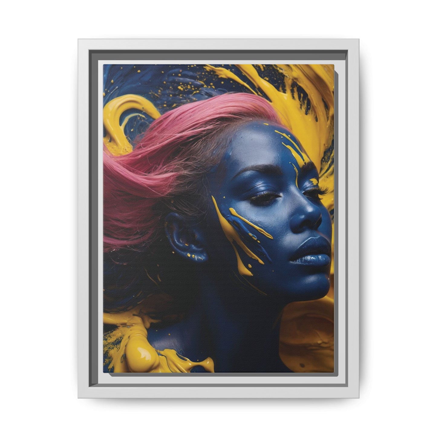 Vibrant Abstract Art Print - Multicolor Framed Canvas Wall Decor
