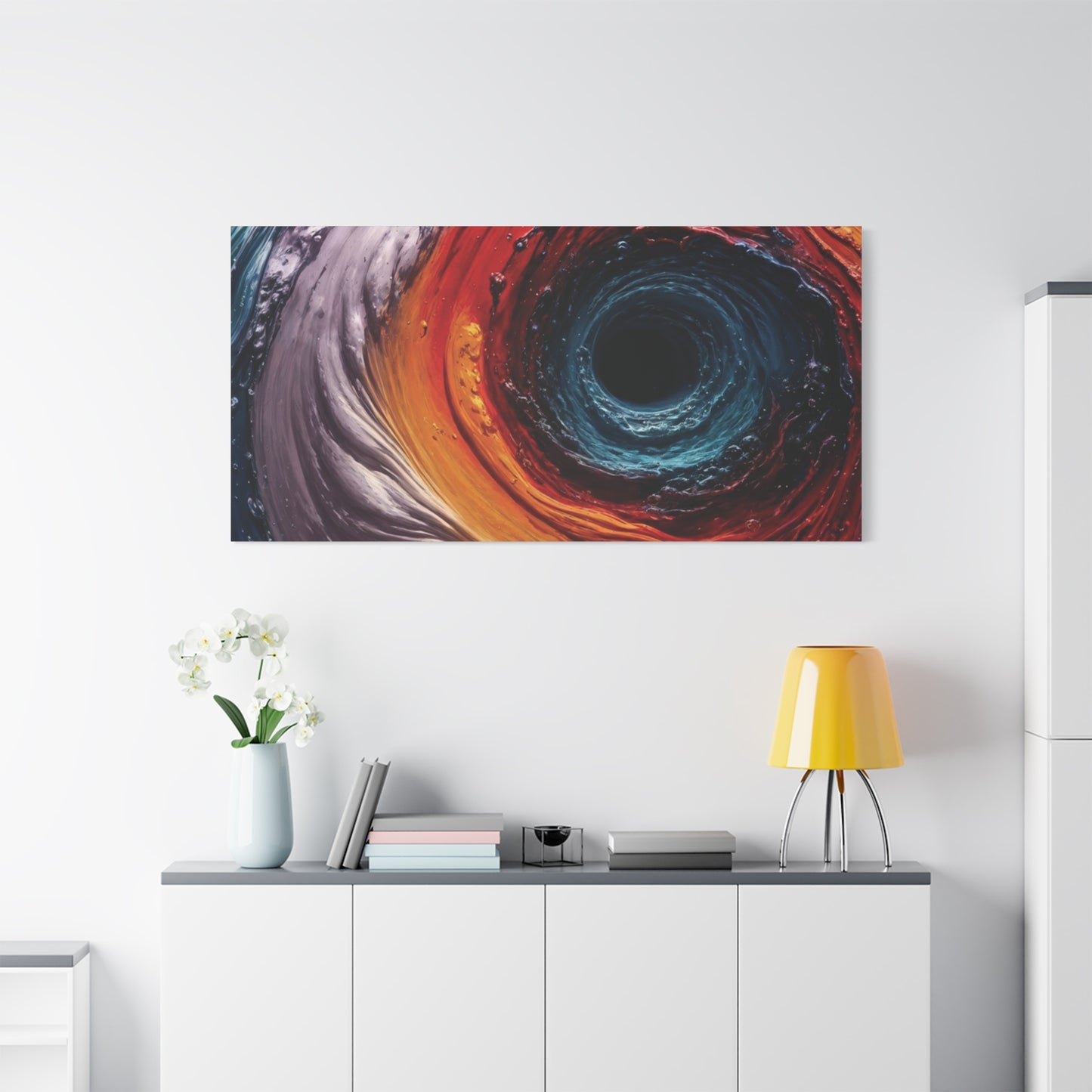 Vibrant Abstract Wall Art Canvas - Swirling Colors