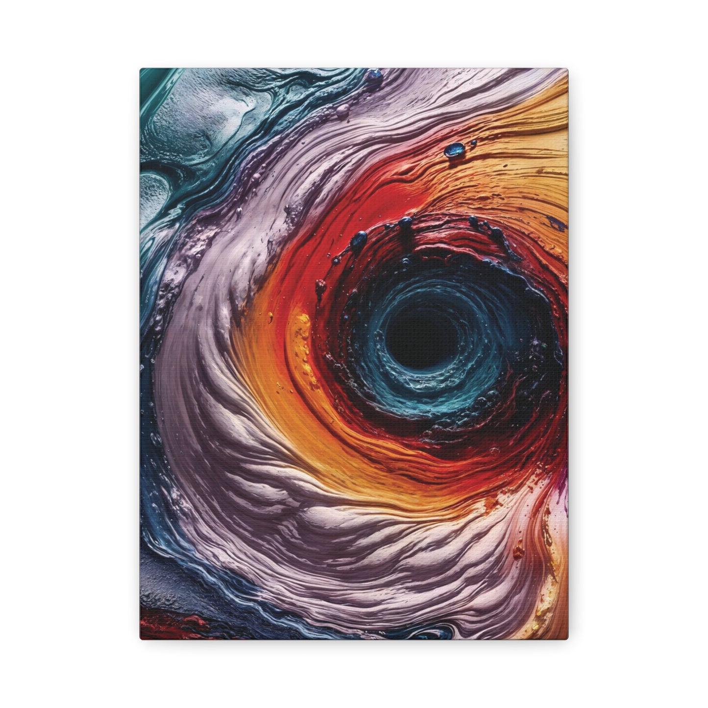 Vibrant Abstract Wall Art Canvas - Swirling Colors