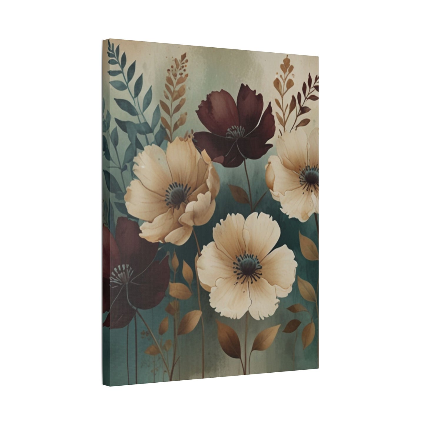 Floral Satin Canvas Art | Nature-Inspired Wall Décor