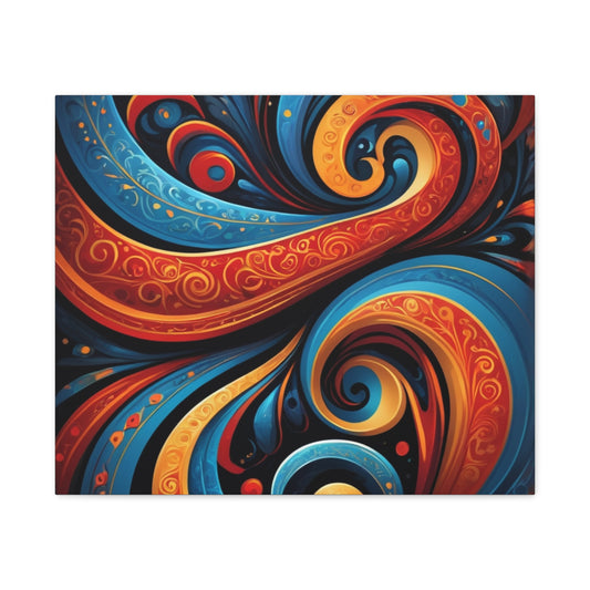 Vibrant Swirl Canvas Art - Colorful Abstract Wall Decor