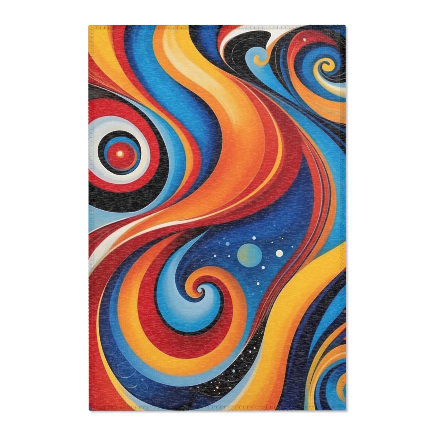 Vibrant Swirl Area Rug - Abstract Colorful Design for Modern Homes