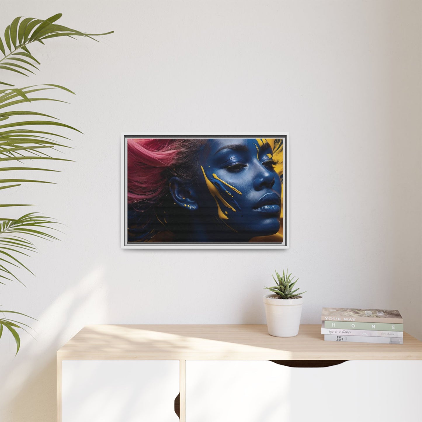 Vibrant Abstract Art Print - Multicolor Framed Canvas Wall Decor
