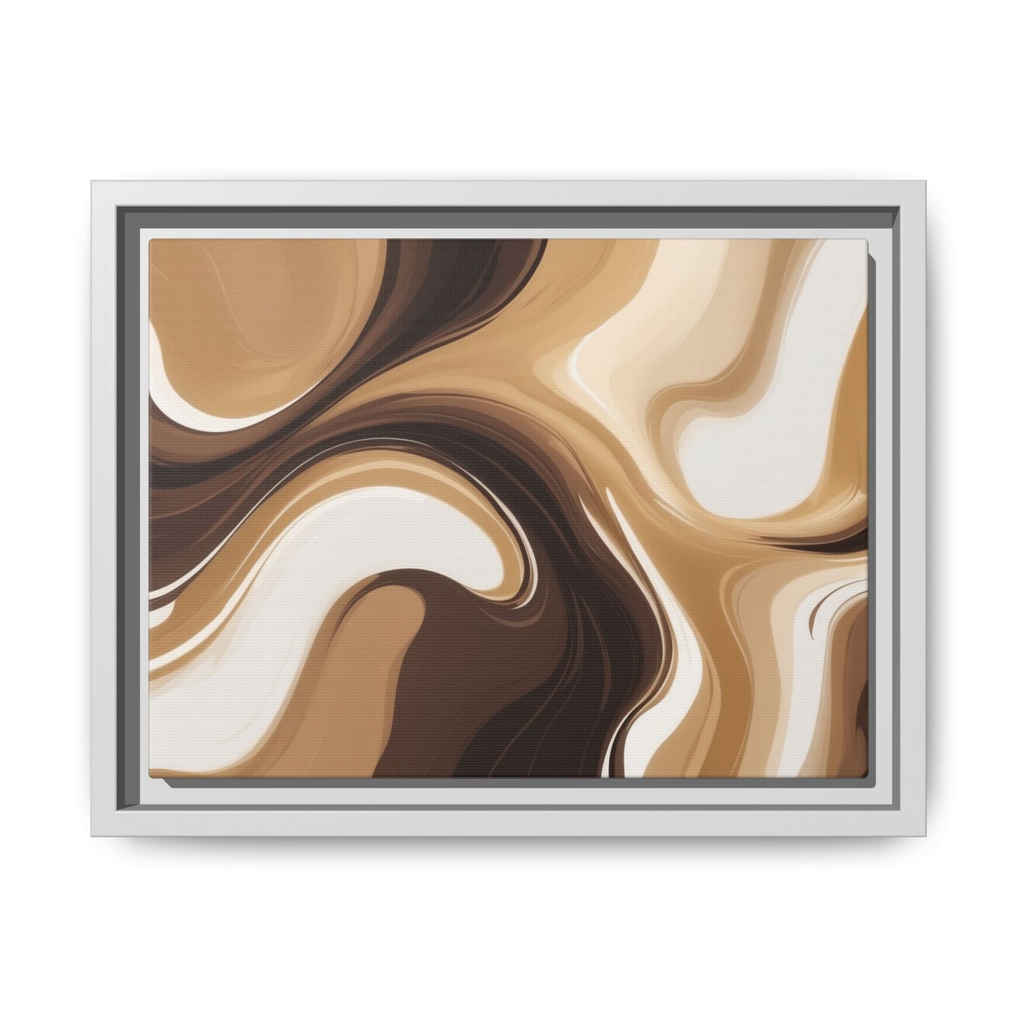Abstract Wave Framed Canvas Art - Multi-Color Home Decor
