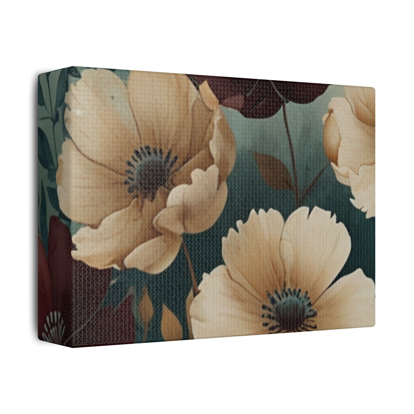 Floral Satin Canvas Art | Nature-Inspired Wall Décor
