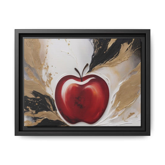 Elegant Apple Canvas Art Print - Framed Wall Decor