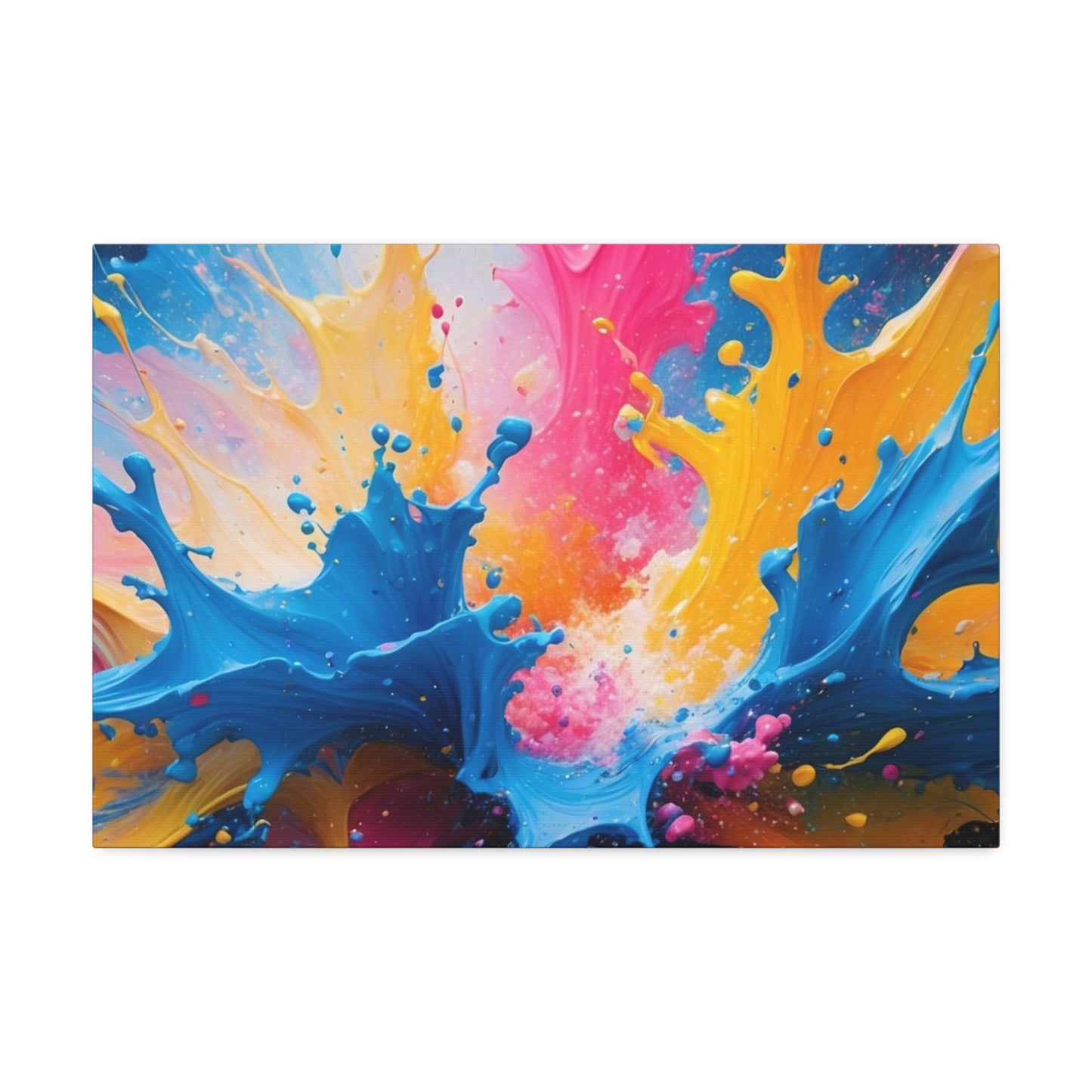 Vibrant Abstract Canvas Art - Colorful Splash Wall Decor